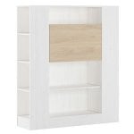 Home Heavenly Darcy Estantería Multifunción para Estudio 140x119.6x34.5cm Blanco/Roble Home Heavenly Darcy Estantería Multifunción para Estudio 140x119.6x34.5cm Blanco/Roble