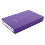 Ca. APPHDD09P Externes Festplattengehäuse, 2,5 Zoll, SATA, USB 2.0, schraubenlos, Lila