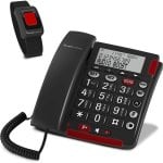 Amplicomms BigTel 50 Alarm Plus Telefone de Mesa para Séniores com Pulseira de Alarme Amplicomms BigTel 50 Alarm Plus Telefone de Mesa para Séniores com Pulseira de Alarme