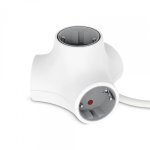 Prise modulaire Ksix Molecule 3x prises de courant + 2x USB-A 1,4m gris