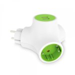 Prise modulaire Ksix Molecule 2x prises de courant 2x ports USB-A vert