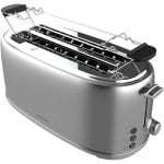 Toaster Cecotec Toast&Taste 1600 Retro Double 1630W 2 breite Schlitze Edelstahl