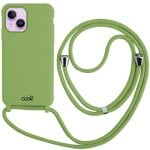 Coole, schlichte Cordhülle in Pistaziengrün für das iPhone 14