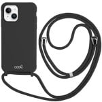 Coole schwarze glatte Kordelhülle für das iPhone 14 Plus