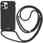 Coole schwarze glatte Kordelhülle für das iPhone 14 Pro Max