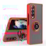 Coque rigide avec anneau rouge cool pour Samsung F926 Galaxy Z Fold 3 Coque rigide avec anneau rouge cool pour Samsung F926 Galaxy Z Fold 3