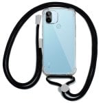 Cool Funda Transparente Reforzada Cordón Negro para Xiaomi Redmi A1 Plus / A2 Plus