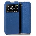 Fantastica custodia Flip Cover blu tinta unita per Samsung A136 Galaxy A13 5G / A04s