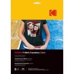 Feuille de Transfert Kodak T-Shirt Transfers A4 5 unités pour tissus clairs