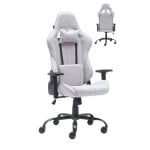 Newskill Kitsune V2 Cadeira Gaming Acabamento em Tecido Cinzento Daytona/Rosa