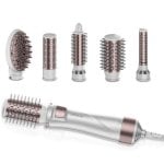 Escova Modeladora Cecotec Bamba CeramicCare 5in1 Pro 1000W Cerâmica Iónica 3 Temperaturas 5 Acessórios Cinzento Ouro Rosado