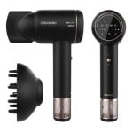 Secador de Cabelo Iónico Profissional Cecotec Bamba IoniCare RockStar Ion Touch 1600W 6 Temperaturas 6 Velocidades Tela Tátil Preto