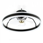 Ventilador de teto Noaton Atria luz LED 26W 3 pás 6 velocidades branco/preto