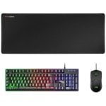 Mars Gaming MCPX Combo Gaming tastiera francese + mouse + tappetino per mouse nero XXL