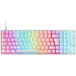 Clavier Mécanique Mars Gaming MKULTRA Blanc Switch Rouge (FR)