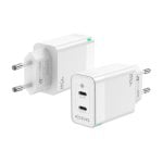 Aisens ASCH-45W2P005-W Caricatore da muro GaN 2xUSB Type-C 45W Bianco