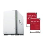 Synology DiskStation DS223j NAS + 2 dischi rigidi WD Red Plus da 12 TB