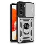 Capa de anel rígido prateada legal para Samsung Galaxy A14/A14 5G Capa de anel rígido prateada legal para Samsung Galaxy A14/A14 5G