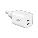 Cooles universelles Netzwerkladegerät Schnellladegerät Dual 2x USB-C 35W Weiß
