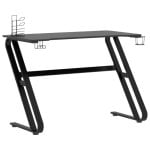 Bureau de jeu Vidaxl avec pieds en forme de Zz noir 110x60x75cm