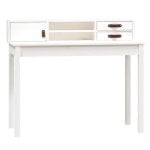 Vidaxl bureau en bois de pin blanc massif 110x50x93 Cm