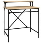 Vidaxl Sonoma bureau en fer et contreplaqué 80x50x90 Cm