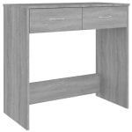 Mesa de madeira compensada Vidaxl Sonoma cinza 80x40x75 cm