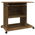 Vidaxl bureau contreplaqué chêne fumé 80x50x75 Cm