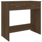 Vidaxl bureau en contreplaqué chêne marron 80x40x75 Cm
