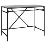 Vidaxl bureau en fer contreplaqué Sonoma gris 100x50x75 Cm