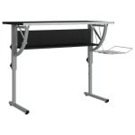 Mesa de desenho Vidaxl Madeira e Aço Preto e Cinza 110x53x(58-87) Cm