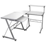 Vidaxl Scrivania Angolare In Compensato Bianco 132x112x99 Cm