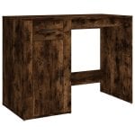 Vidaxl Bureau Contreplaqué Chêne Fumé 100x49x75 Cm