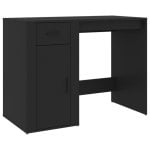 Mesa de madeira compensada preta Vidaxl 100x49x75 cm