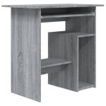 Mesa de madeira compensada Vidaxl Sonoma cinza 80x45x74 cm