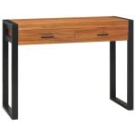 Secretária Vidaxl com 2 gavetas Madeira teca reciclada 100x40x75 cm