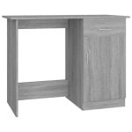 Mesa de madeira compensada Vidaxl Sonoma cinza 100x50x76 cm