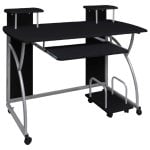 VidaXL Computertisch Sperrholz Schwarz 110x52x88,5 cm VidaXL Computertisch Sperrholz Schwarz 110x52x88,5 cm