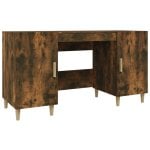 Mesa Vidaxl em contraplacado de carvalho fumado 140x50x75 cm