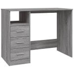 Mesa Vidaxl com gavetas contraplacado cinzento Sonoma 102x50x76 cm