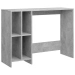 Mesa para caderno de madeira compensada cinza concreto Vidaxl 102,5x35x75 cm