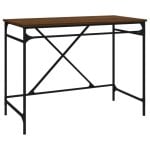 Vidaxl Bureau en fer contreplaqué Chêne marron 100x50x75cm
