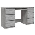 Vidaxl Scrivania in Compensato Sonoma Grigio 140x50x77 Cm