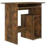 Mesa de contraplacado Vidaxl Carvalho fumado 80x45x74 cm