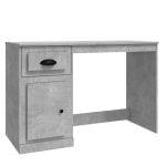 Vidaxl bureau avec tiroir bois béton gris 115x50x75 Cm