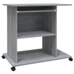 Vidaxl bureau contreplaqué Sonoma gris 80x50x75 Cm
