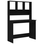 Vidaxl Bureau avec étagères Contreplaqué Noir 102x45x148cm