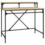 Mesa Vidaxl Sonoma em ferro e contraplacado 100x50x90 cm