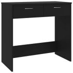 Mesa de madeira compensada preta Vidaxl 80x40x75 cm