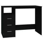 Vidaxl tiroirs de bureau contreplaqué noir 102x50x76 Cm